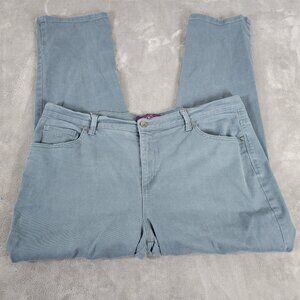 Gloria Vanderbilt Amanda Womens Jeans 18W Plus Powder Blue Denim Comfy SL26E